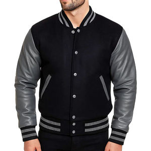 Plus Size <b>Men's</b> Winter Varsity College <b>Jackets</b> Wholesale Custom Logo Fleece Breathable Eco-Friendly Plain Letterman <b>Jacket</b> - Product Image 2