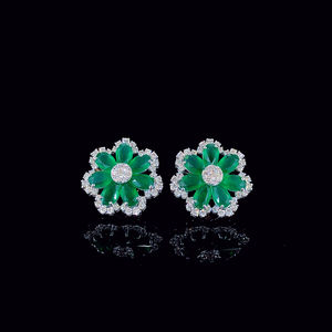 Elegantes pendientes de oro con diamantes naturales de color EF, corte brillante redondo, 1.57 ct, claridad VVS/VS, joyería fina de lujo para mujer, pendientes tipo stud. - Product Image 1