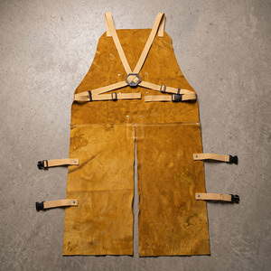 Premium Quality Sleeveless Welder <b>Apron</b> Cowhide Split Leather Heat Spark Resistant Properties Industrial Safety <b>Working</b> <b>Apron</b> - Product Image 3
