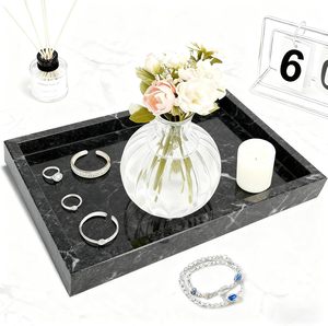 Pure Natural Marble <b>Tray</b> for Bathroom, Dresser, Sink. Cosmetics, toiletries, <b>perfumes</b>, Jewelry Candles, etc. can be Placed Ocean - Product Image 4