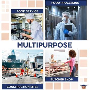 XX-Confezione tute da lavoro monouso Unisex di grandi dimensioni 25 blu SMS completo traspirante completo polsini elasticizzati cerniera in vita per la pulizia - Product Image 4