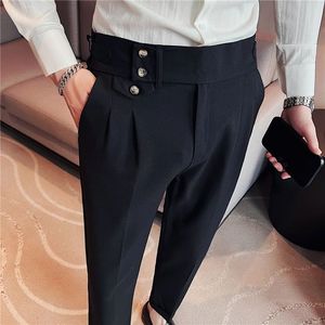 Custom Men Business Dress Pants Temperament <b>Trousers</b> Office Slim <b>Suit</b> Pants <b>Wedding</b> Street Wear New High Waist Solid Color - Product Image 5