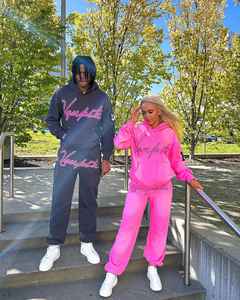 Custom Embroidery Logo High Quality Flare Sweatpants and Hoodie Set Sports Suit Track Suits <b>Trousers</b> Two Piece Set Jogging Set - Product Image 5