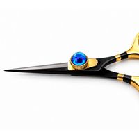 Ciseaux de coupe pour ligne de pêche en gros avec poignées dorées décoratives et bijoux bleus, personnalisation de la marque et emballage disponibles