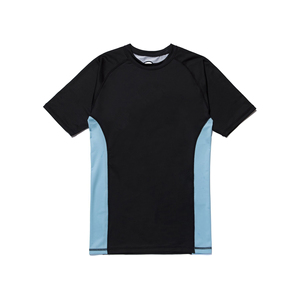 Rashguard personnalisé à manches courtes pour homme avec grip en silicone à la taille anti-roulement et coutures plates pour l'entraînement BJJ No-Gi - Product Image 5