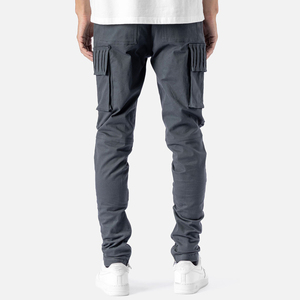 OEM Men Cargo Pants 100% Cotton Slim Fit Straight <b>Drawstring</b> Flat Front Zipper Lightweight Casual Work <b>Trousers</b> High Quality - Product Image 5
