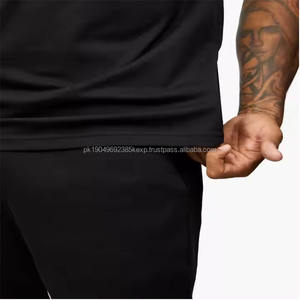 T-shirt pour homme de qualité supérieure, fitness, col rond, séchage rapide, entraînement, uni, ajusté, décontracté, vêtements vierges, t-shirts pour homme - Product Image 4