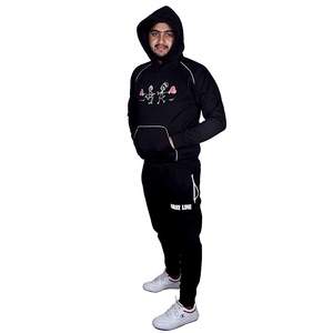 Conjunto Deportivo con Logotipo Estampado en Relieve Oem, Corte Ajustado con Ribete Reflectante, Conjunto Deportivo para Hombre, Chaqueta Informal y Pantalones Deportivos, Conjunto de 2 Piezas para Hombre - Product Image 5