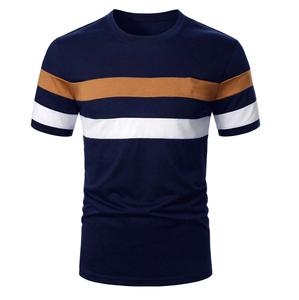 T-shirt de sport OEM surdimensionné en coton élastique et spandex, uni, ample, personnalisé, pour entraînement musculaire, coupe ajustée, col rond, pour hommes - Product Image 2