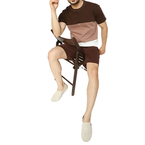 Conjunto deportivo de verano para hombre de manga corta, conjunto de camiseta y pantalones cortos, el mejor conjunto informal de moda para hombre de verano - Product Image 1