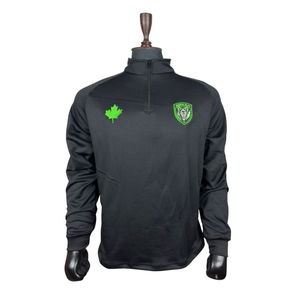 Camisetas casuales de invierno para hombre, de tejido de rizo francés, de secado rápido, con cremallera de 1/4, ajuste delgado, de fábrica OEM, personalizadas, de punto, capa intermedia, para Hurling - Product Image 2