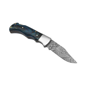 Premium Damascus Steel Folding Knife Handmade Pocket Knife Compact Folding Design Outdoor <b>Camping</b> Hiking Fishing Utility <b>Tool</b> - Product Image 3
