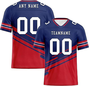 Maillot de football pour homme à col en V, impression sublimée, anti-transpiration, manches courtes, vêtements de sport pour adulte, maillot de football pour homme à col en V - Product Image 1