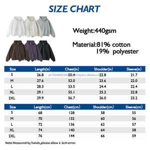 440GSM Pullover <b>men's</b> <b>hoodies</b>/<b>hoodies</b> <b>men</b> <b>Oversized</b> Streetwear Custom Logo Heavyweight Cotton Polyester Blend Hooded Terry - Product Image 3