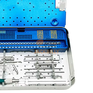 Kit complet d'instruments chirurgicaux orthopédiques vétérinaires avec système de plaques de blocage en acier inoxydable et source d'alimentation manuelle - Product Image 5