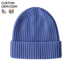 Bonnet d'hiver pour homme en coton, style tricoté chaud, logo personnalisé, support OEM ODM pour la fourniture aux marques - Product Image 1