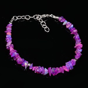 Bracelet en opale éthiopienne lavande, pierre brute non taillée, bijoux pierre de naissance d'octobre, vente en gros, approvisionnement en vrac - Product Image 4