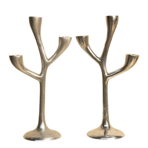 Candelabro de Metal de Aluminio Fundido, Portavelas Decorativo, Candelabro Dorado Antiguo, Centro de Mesa - Product Image 4