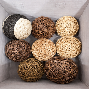 Balles en rotin et saule petites pour lapins, oiseaux, perroquets / Jouet en rotin fait main pour hamsters, chats du Vietnam / Mme Alina - Product Image 4