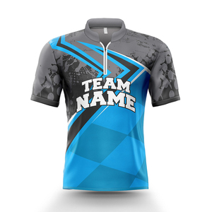 Athletic Sports Clothing <b>Bowling</b> for Shirts Short Printed Breathable Custom Logo Moisture-Wicking Polyester Sportswear for - Product Image 6