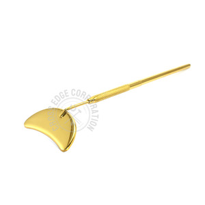 Luxury Stainless Steel Moon Curved Lash <b>Compact</b> <b>Mirror</b> Color Coating OEM Brand Logo Eyelash Extensions Professional Tool - Product Image 5