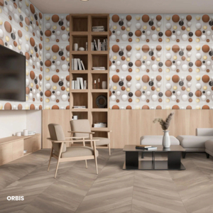 กระเบื้องพอร์ซเลนเคลือบเงาคุณภาพสูง ขนาด 60x120 ซม. 600x1200 มม. 24x48 นิ้ว สำหรับปูพื้นห้องนั่งเล่น - Product Image 1