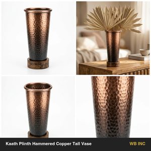 Handmade 13 cm Tall <b>Vase</b> Graded Antique <b>Copper</b> Home Decor Hotel Iron Kaath Plinth Hammered <b>Copper</b> Colorful <b>Copper</b> Decorative - Product Image 6