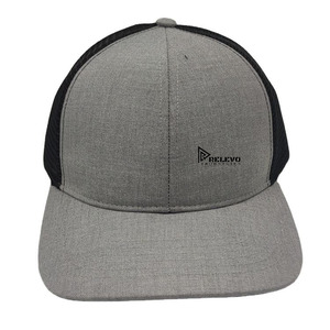 Custom logo Premium Cheap High Crown Classic 6 Panel <b>Plain</b> Blank Curved Brim Two Tone Gorras Mesh Trucker <b>Cap</b> - Product Image 1
