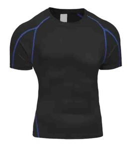 Light Blue <b>Compression</b> T-Shirt for <b>Men</b> Short Sleeve Anti-Pilling Slim Fit Spandex/Polyester Sport <b>Top</b> for Fitness Training - Product Image 3