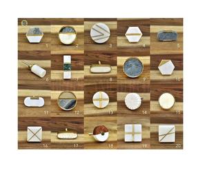 Poignées de porte rustiques en résine marbrée pour armoires de cuisine, tiroirs, meubles, décoration vintage pour la maison - Product Image 2