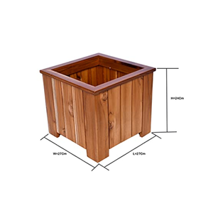 Meilleur prix pour des pots de plantes en bois d'acacia naturel, pots à plantes en cubes, pots de jardinage extérieurs, vente en gros depuis l'usine du Vietnam - Product Image 3