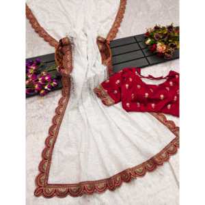 ชุดส่าหรีปักเลื่อมสวยงามสำหรับปาร์ตี้คลับสง่างาม - Product Image 3