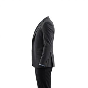 AMKOOR ENTERPRISES Hommes& # Veste de costume en laine grise pour homme avec revers cranté et deux boutons pour tenue formelle, en laine tissée avec impression personnalisée - Product Image 5