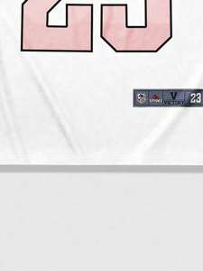 Athletic Mesh V Neck American Football Jersey Men Oversized Polyester Sports Shirt Star Shoulder Streetwear Style Number <b>Top</b> OEM - Product Image 4