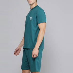 Conjunto de Camiseta y Pantalones Cortos para Hombre, Estilo Urbano Informal, Hecho de Algodón Transpirable, Diseño de Logotipo Personalizado - Product Image 2