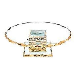 Fabuleux Design Table Décoratif Gâteau Stand Prime Qualité Or Métal Avec Miroir Décoratif Gâteau Stand et Titulaire pour Top Vente - Product Image 1