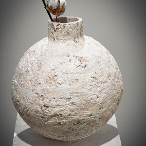 แจกันกระดาษมาเช่เป็นมิตรต่อสิ่งแวดล้อมงานแฮนด์เมดดีไซน์อาร์ตเดคโคปรับแต่งสีและขนาดของตกแต่งบ้านอเนกประสงค์ - Product Image 2