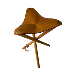 Luxury handmade leather hunting <b>stool</b> <b>portable</b> camping <b>stool</b> wholesale supplier OEM custom furniture export in reasonable price - Product Image 4