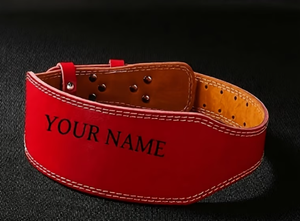 Personalized Pu Leather Weightlifting <b>Belt</b> Green Adjustable Waist Support for Power Training Gym Strength Exercise - Product Image 2