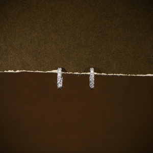 Pendientes de Aro con Diamantes Cultivados en Laboratorio, Corte Redondo, 0.53CT de Peso Total, Diamantes Certificados E-F VVS2, Pendientes de Diamantes Clásicos - Product Image 3