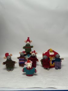 Handcrafted Knitted for Figurines Cute Animal Plush Toys Indoor Decor 4-4.9in Height Multicolor Design Faux Fur - Product Image 4