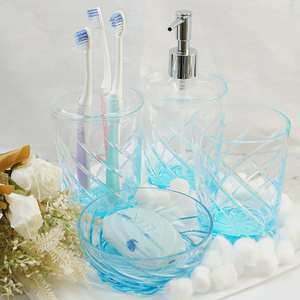 [Holar] Taiwan Made Clear Stripes Design Distributeur de savon liquide pour salle de bain douche - Product Image 6