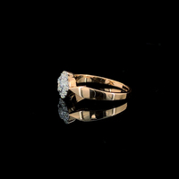 Cincin Berlian Asli Wanita Premium Emas Kuning 18kt Bersertifikat IGI Potongan Brilian 0.21ct Kejernihan VS SI Perhiasan Mewah Berkualitas Tinggi