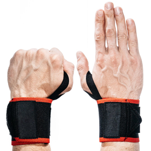 Adjustable Breathable Heavy Duty Wrist Wraps Natural Rubber Non-Slip Hook Loop Closure <b>Weight</b> Lifting Strength <b>Training</b> Unisex - Product Image 6