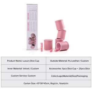 OEM Manufacture's Customized Logo Unique Leather Dice Cups for <b>Table</b> Games Personalized and Stylish - Product Image 4