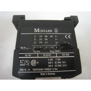 Contactor de motor Moeller DIL ER-40-G para montaje en riel DIN - Equipos y piezas semiconductores de confianza de la marca global Legacy - Product Image 4