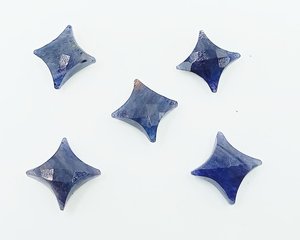 Perles de pierres précieuses en saphir bleu Ninja Star, perles en vrac pour la fabrication de bijoux, fournisseur en gros - Product Image 2