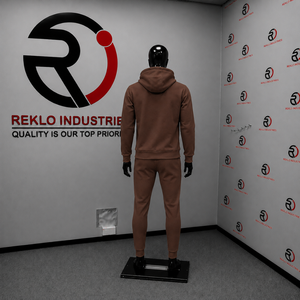 Conjunto de Sudadera con Capucha y Pantalones para Hombre, Color Marrón, Cierre Completo, Estilo Casual, Color Sólido, Algodón, para Otoño, Corte Regular con Detalles Laterales - Product Image 4