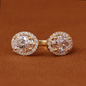 Bague de fiançailles à deux pierres en diamant de laboratoire ovale de 2 carats, or massif 14 carats, certifiée IGI - Product Image 4