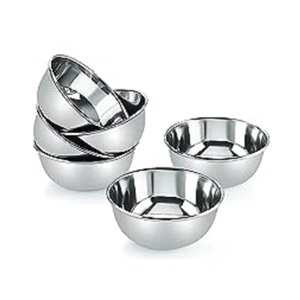 Nouvel ensemble de 3 bols en acier inoxydable, design minimaliste poli, compatibles lave-vaisselle, pour service alimentaire et usage domestique - Product Image 5